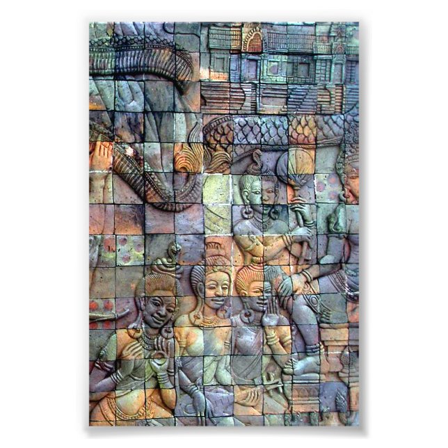 Doi Inthanon Chedi Carved Tiles Photo Print (Front)