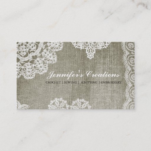 Customizable Doily Business Card Templates