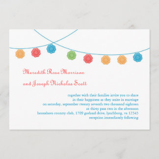 Doily Garland Wedding Invitation