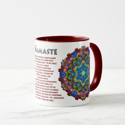 Doily Namaste Kaleidoscope Mug