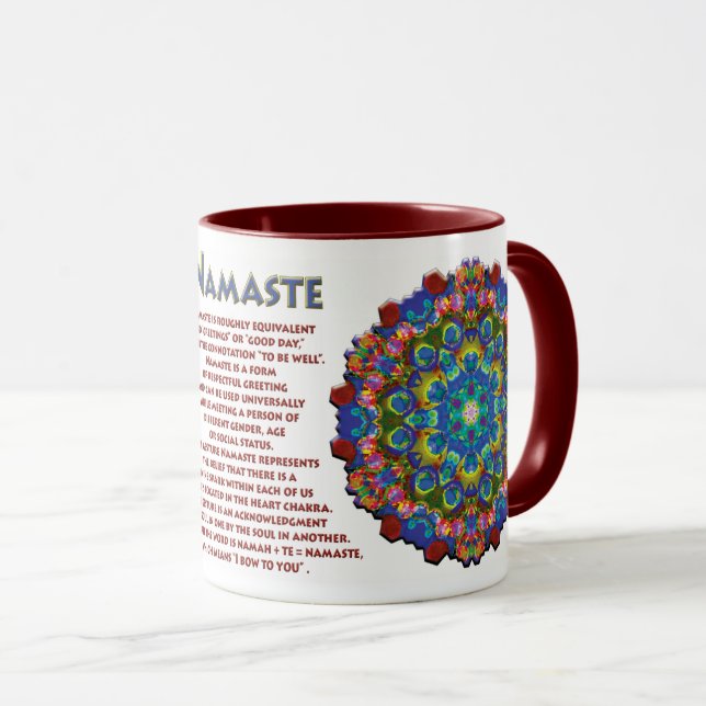 Doily Namaste Kaleidoscope Mug (Front Right)