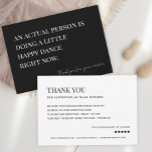 Doing A Little Happy Dance Small Business Thank You Card at Zazzle