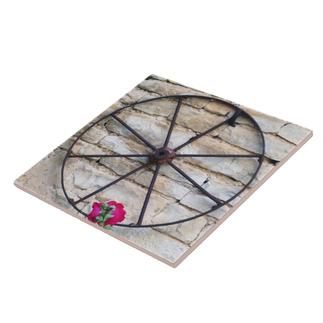 Doing Cartwheels. Ceramic Tile (Side)