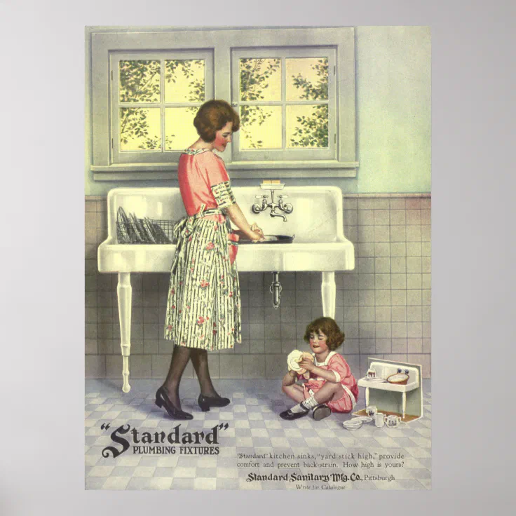 Doing Dishes Poster | Zazzle