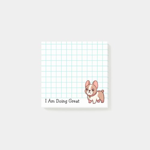Doing Great French Bulldog Post_it Notes