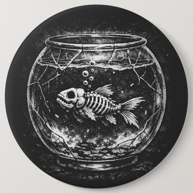 "Doing Great" - Goldfish by BurnsInHell Button (Front)