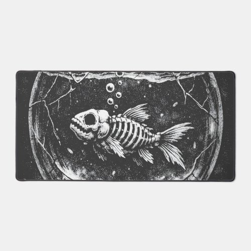 "Doing Great" - Goldfish by BurnsInHell Desk Mat
