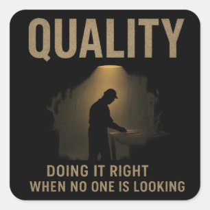 Doing It Right - Quality Engineer Motivation Square Sticker