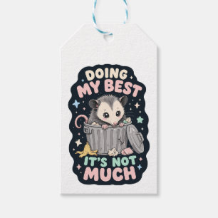 Doing my best opossum humor gift tags
