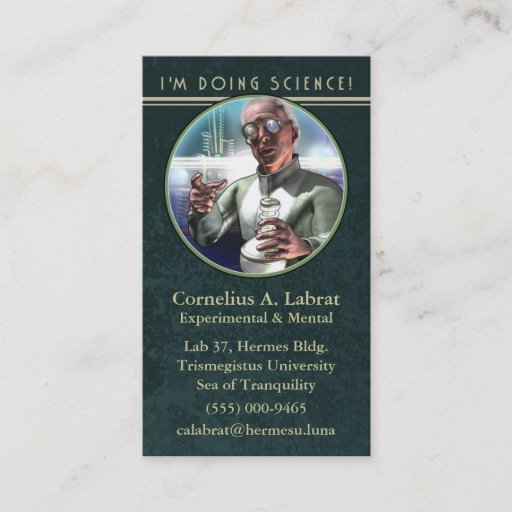 Customizable Doing Science Business Card