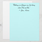 Doing What I Do Not Like Jane Austen Quote (Front/Back)
