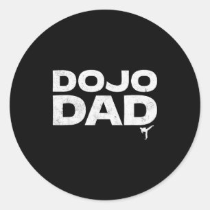 Dojo Dad Martial Arts Funny Father's Day Gift For Classic Round Sticker