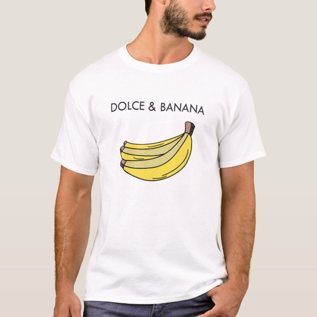 Dolce And Banana Funny Fashion Bananas Vegan Veggi T-Shirt (Front)
