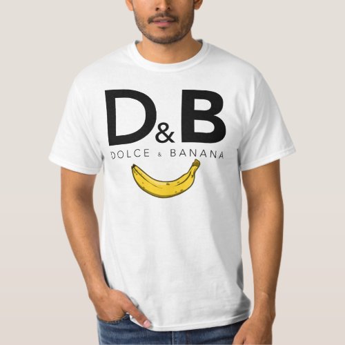 Dolce And Banana Funny Vegan Design T_Shirt