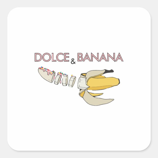 Dolce and banana square sticker (Front)