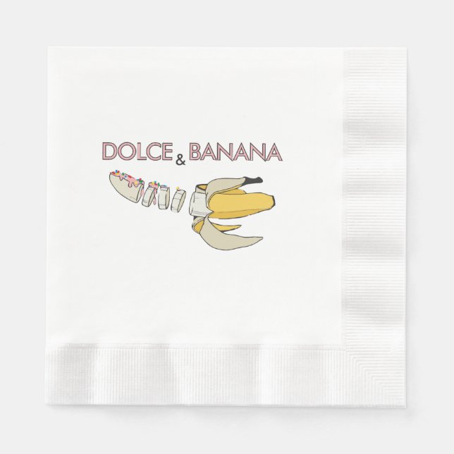 Dolce & Banana  Napkins (Front)