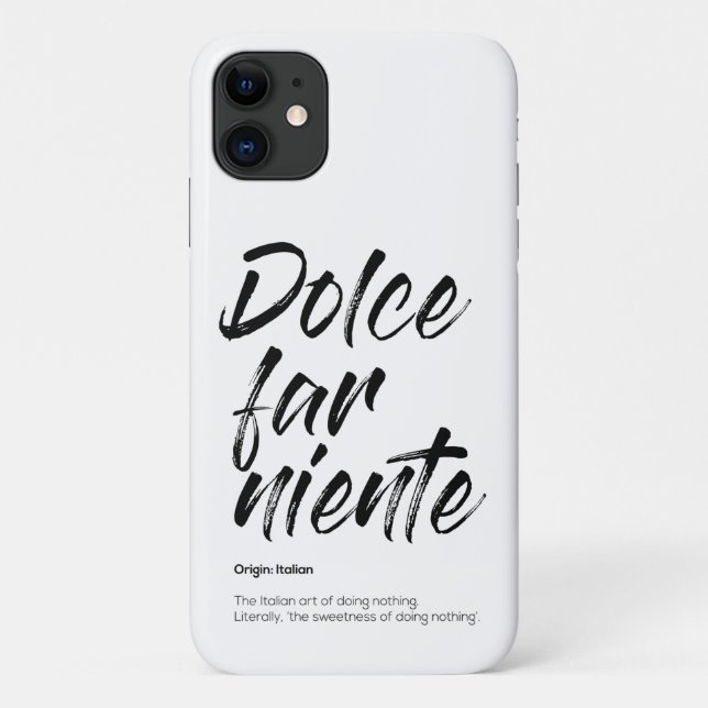 Dolce far niente - Phone Cover (White) (Back)