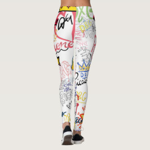 Dolce Gabbana New Season Modern Typography Design Leggings