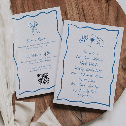Dolce Vita All in One Handwritten Bridal Shower Invitation