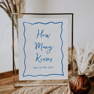 Dolce Vita Bridal Shower "How Many Kisses" Sign