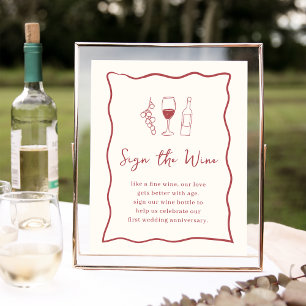 Dolce Vita Bridal Shower "Sign the Wine" Sign