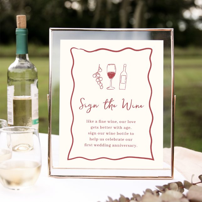Dolce Vita Bridal Shower "Sign the Wine" Sign (Creator Uploaded)