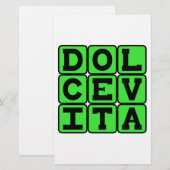 Dolce Vita, Good Life Latin Phrase (Front/Back)