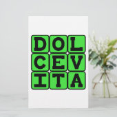Dolce Vita, Good Life Latin Phrase (Standing Front)