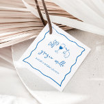 Dolce Vita Handwritten Bridal Shower Favor Tags<br><div class="desc">This beautiful Italian inspired bridal shower design features handwritten style cursive lettering accented with a wavy scribble ribbon border in sunny blue. Hand drawn illustrations of bow tie pasta, wine, and a Sicilian lemon complete the design for a summery Amalfi Coast look. These elegant Mediterranean bridal shower favor tags feature...</div>