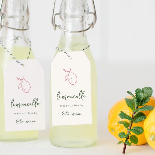 Dolce Vita Handwritten Limoncello Tags