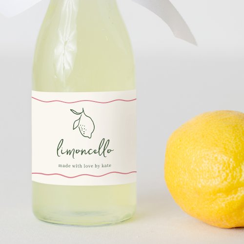 Dolce Vita Handwritten Limoncello Tags Sparkling Wine Label