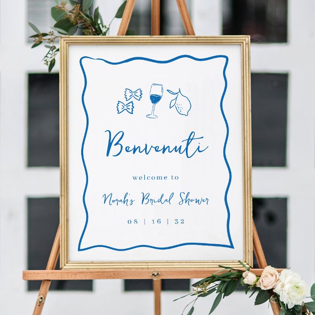 Dolce Vita Italian Bridal Shower Welcome Sign (Creator Uploaded)