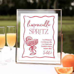 Dolce Vita Italian Limoncello Spritz Drink Sign