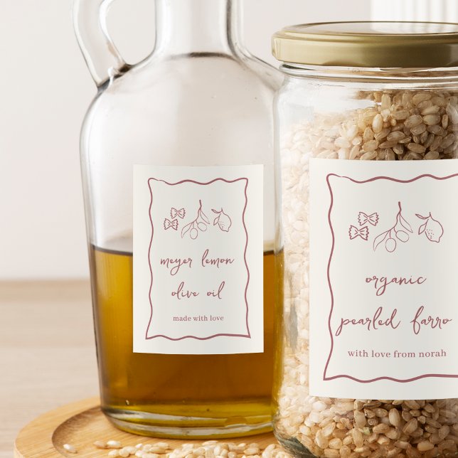 Dolce Vita Wavy Stripe Italian Food Label (Creator Uploaded)