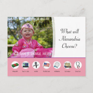 Doljabi Doljanchi Dol Korean 1st First birthday Postcard