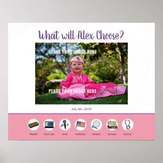 Doljabi Doljanchi Dol Korean first birthday sign (Front)