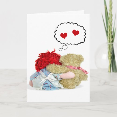 Doll and Bear thinking of you Card