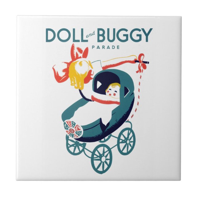 Doll and Buggy Parade Tile (Front)