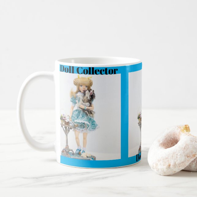 Doll Collector Coffee Mug (With Donut)