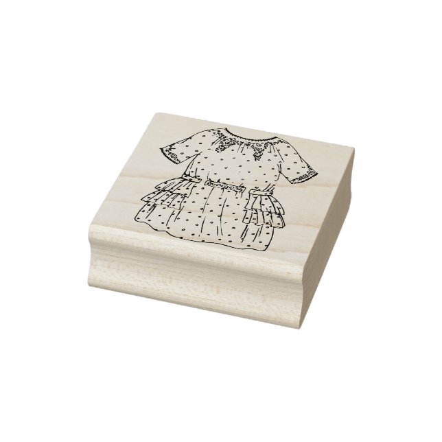 doll dress art stamp (Stamp)