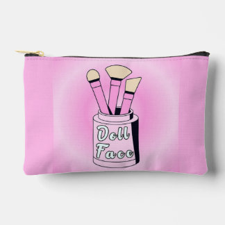 Doll Face - 1940s Canvas Print Accessory Pouch