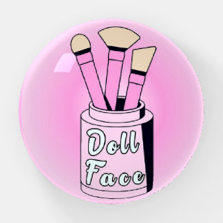 Doll Face - 1940s Canvas Print Paperweight