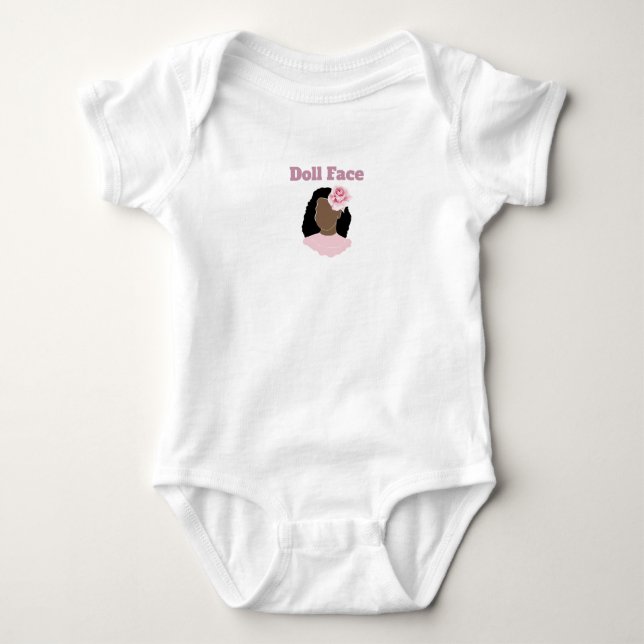 Doll face T-Shirt Baby Bodysuit (Front)