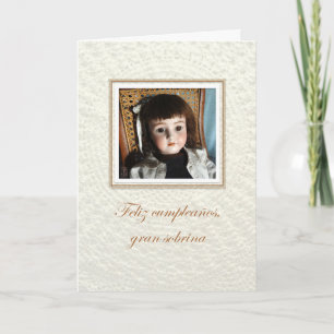 Doll Frances gran niece/great-niece Birthday Card