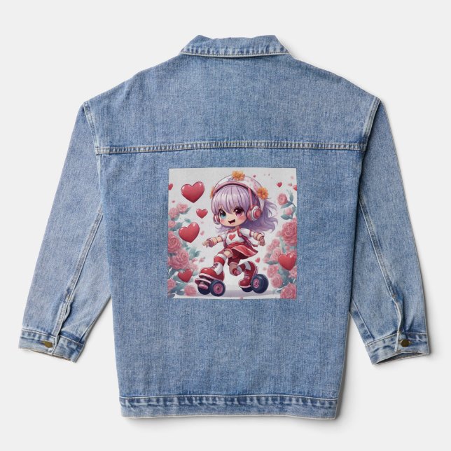 doll heart denim jacket (Back)