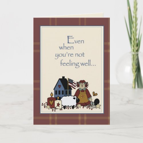 Doll House Sheep Not Well Card