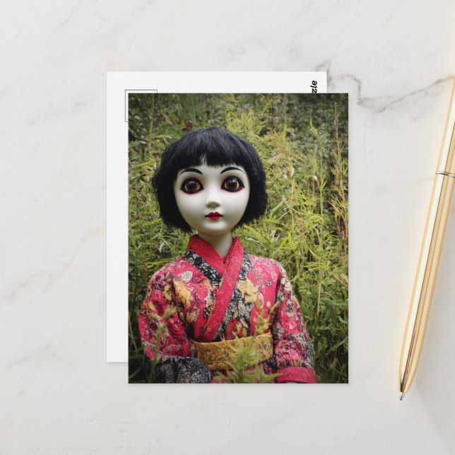 Doll in the Forest  Postcard (Front/Back In Situ)