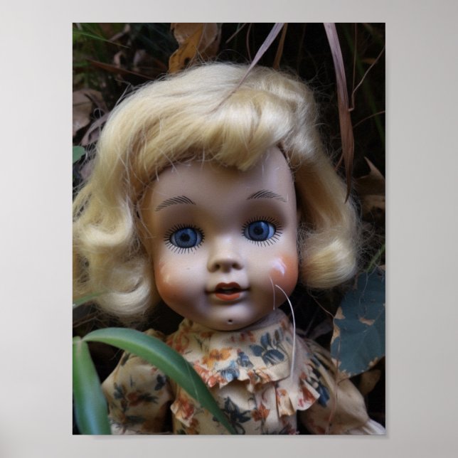 Doll in the Yard Postcard Poster (Front)