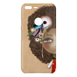 DOLL POLKA DOTS HUGE EYES GARLAND FLOWERS UNCOMMON GOOGLE PIXEL XL CASE