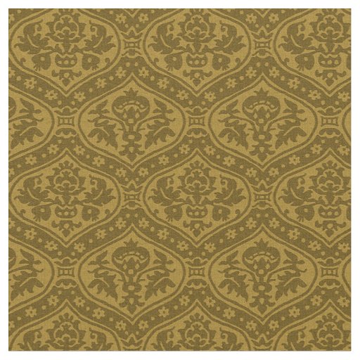 Doll-Scale Renaissance Damask, Amber Fabric